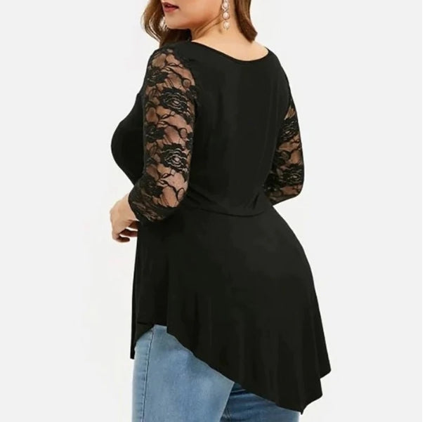 Blusa Feminina Black Renda Floral