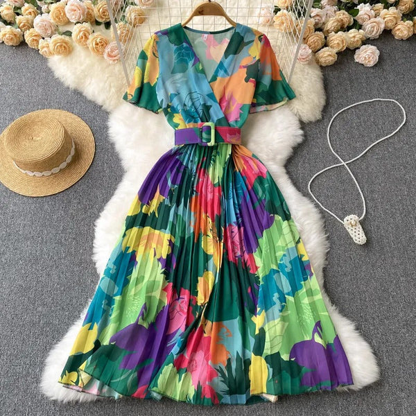 Vestido Estampado Midi Isabella